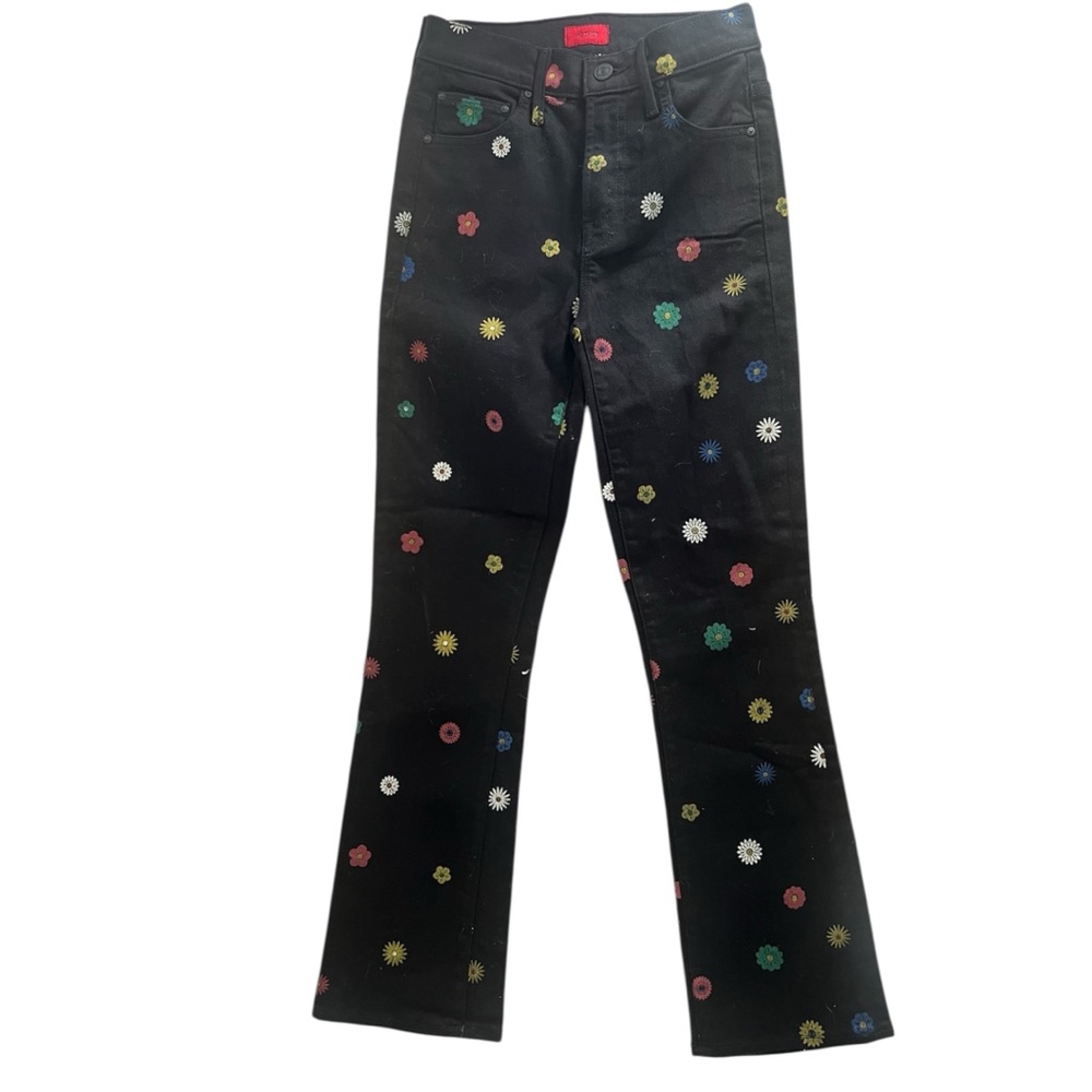 Mother The Insider Flood Flare Jeans in Fresh as a Daisy Floral Print Size 24 - Picture 5 of 11